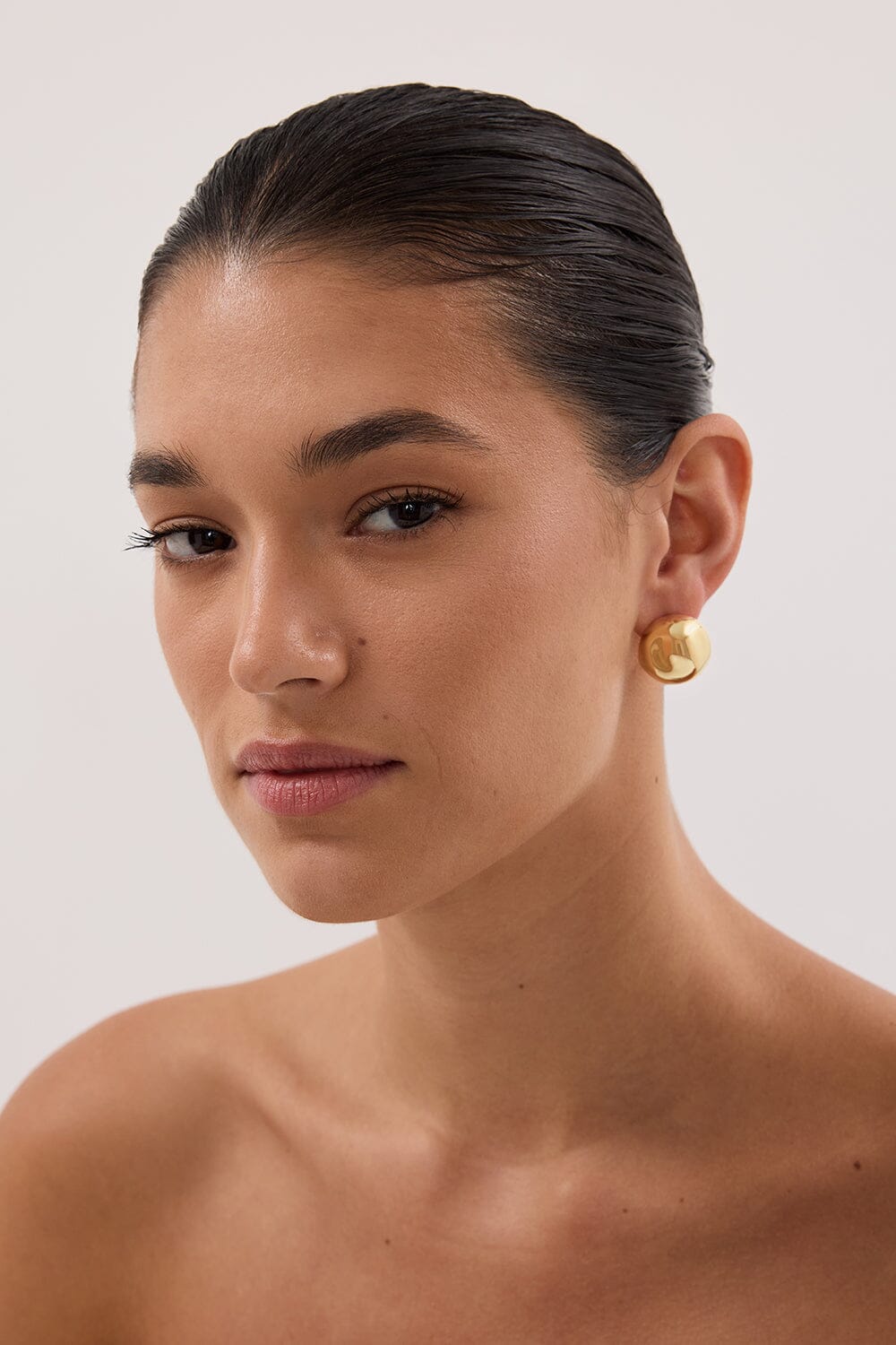 F+H GOLD STATEMENT BALL STUDS Accessories F+H STUDIOS 