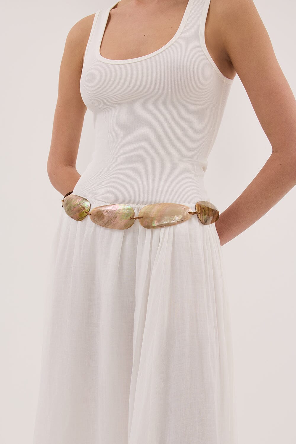 BALI TAILOR LA PAREO IVORY BELT 001 Accessories DISSH Boutiques 
