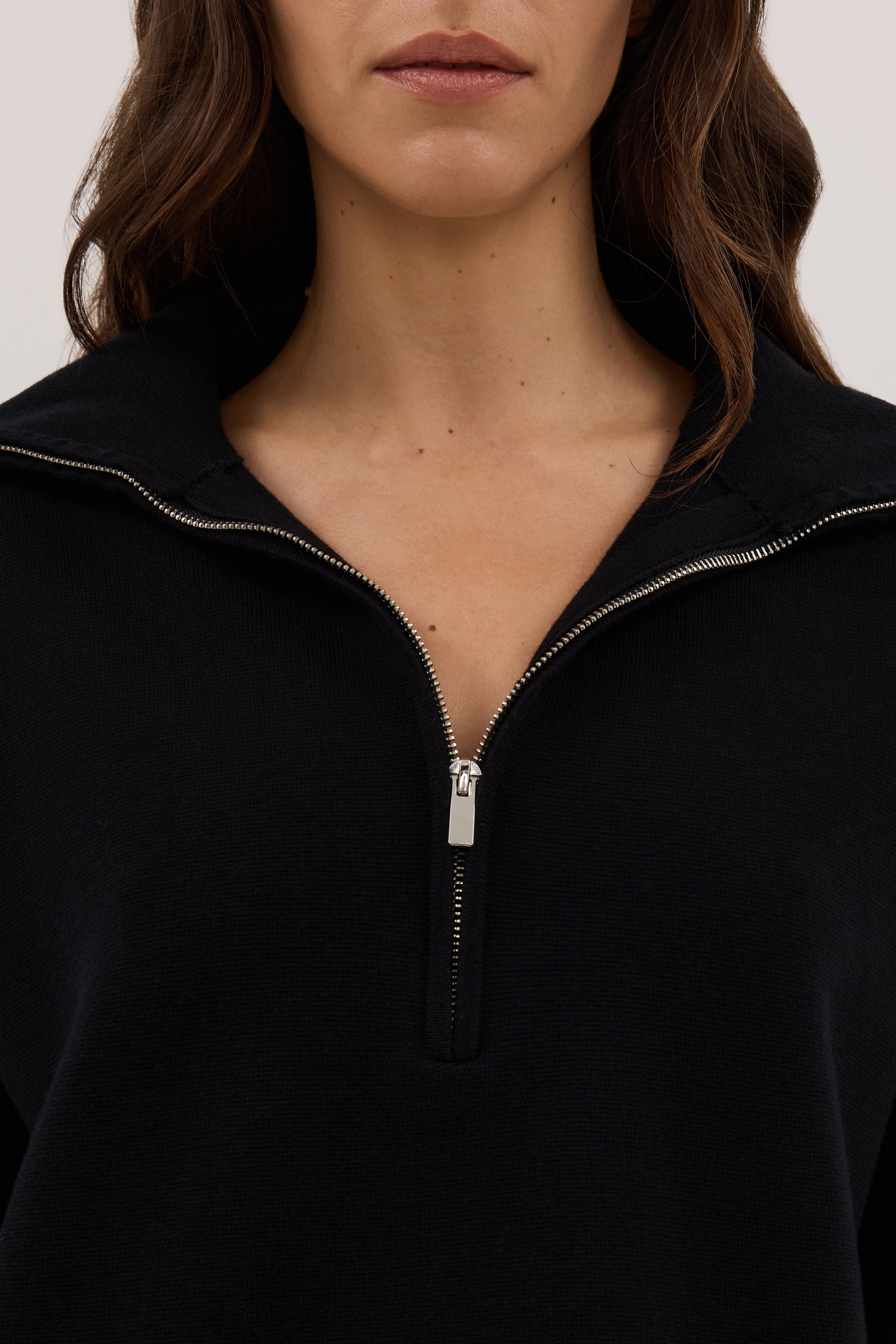 SHILOH BLACK QUARTER ZIP JUMPER - PRE ORDER