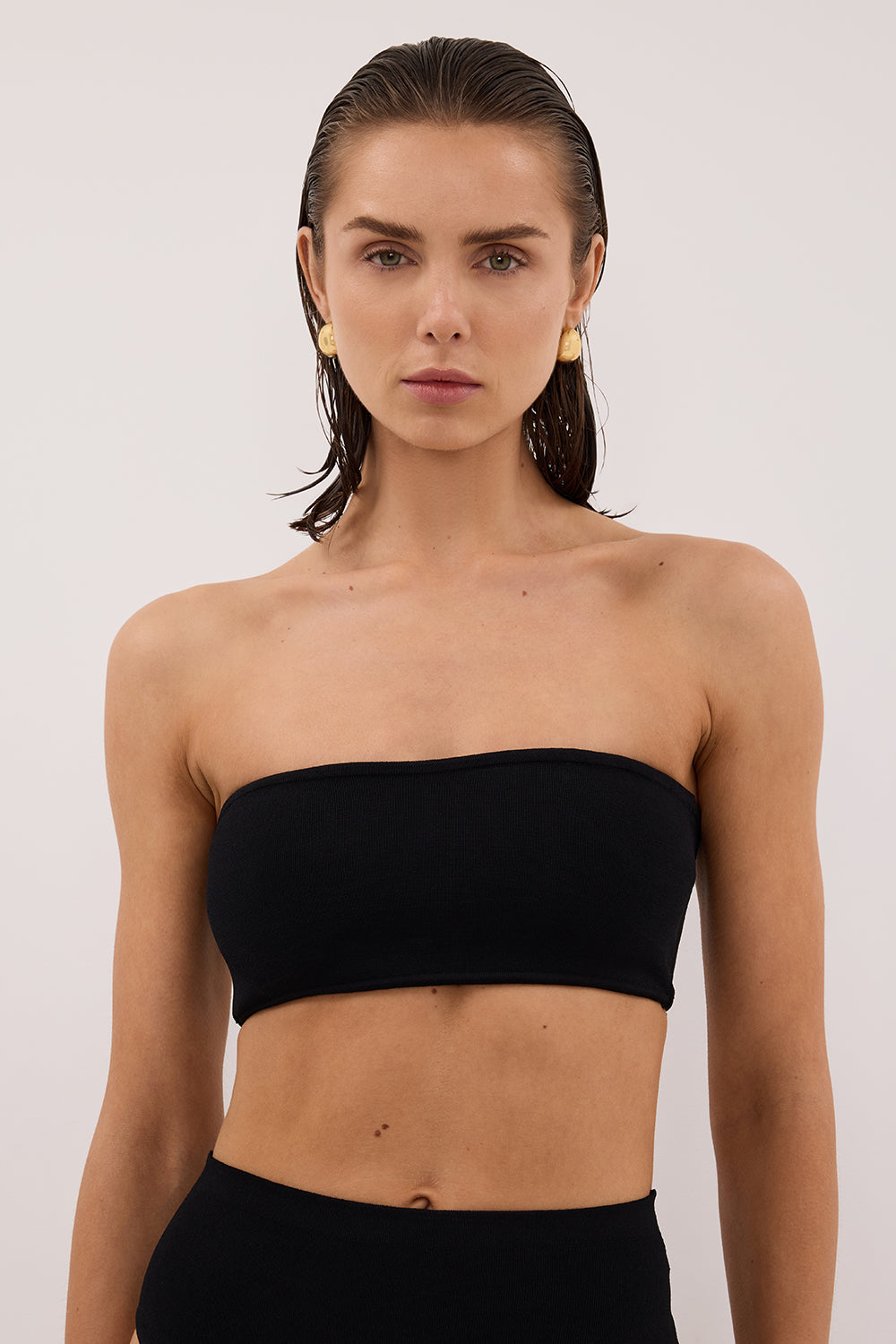 BASE BLACK BANDEAU TOP Clothing DISSH Boutiques 