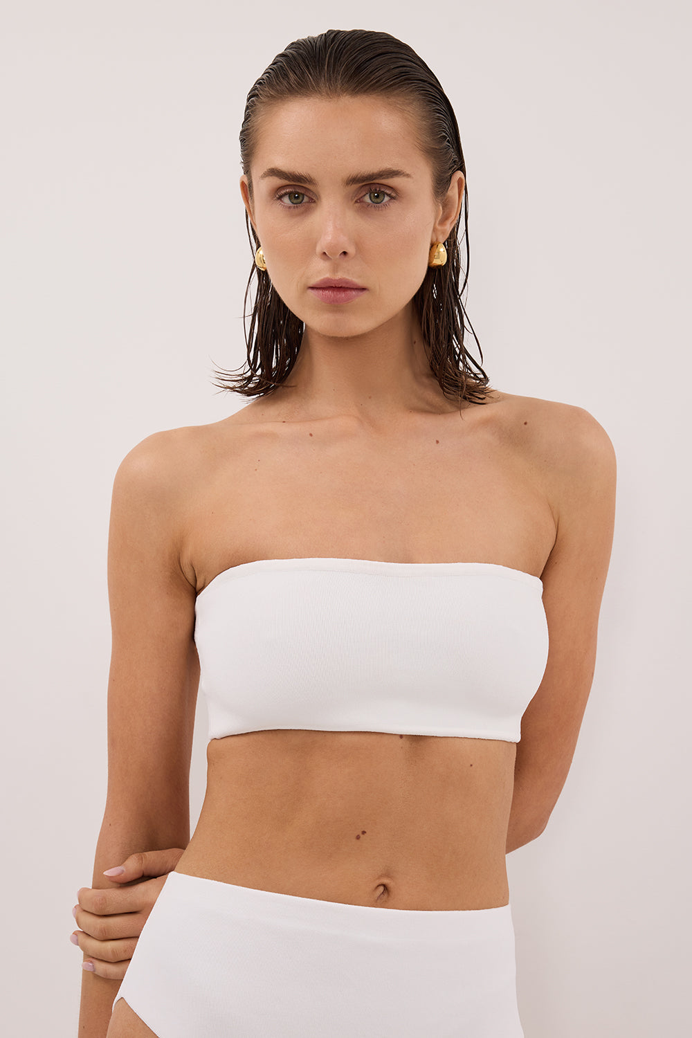 BASE OFF WHITE BANDEAU TOP Clothing DISSH Boutiques 