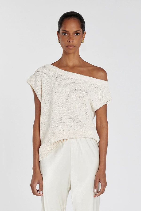 KERRY NATURAL ASYM KNIT TOP