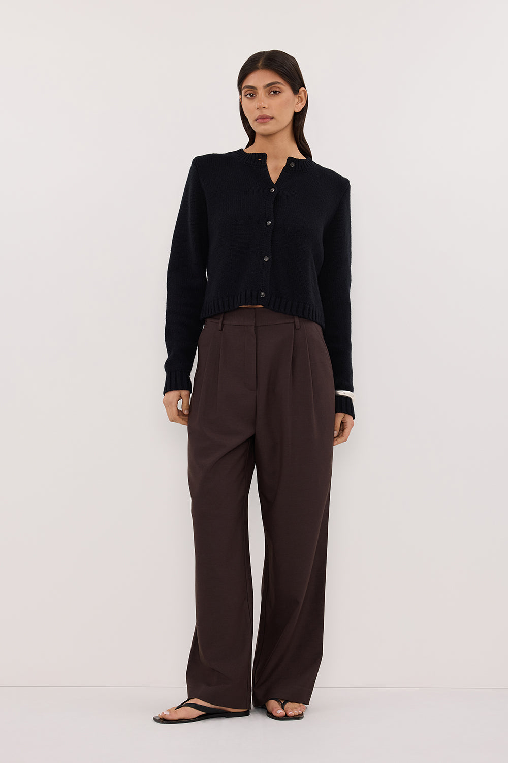 FOSTER BLACK KNIT CARDIGAN Clothing DISSH Boutiques 