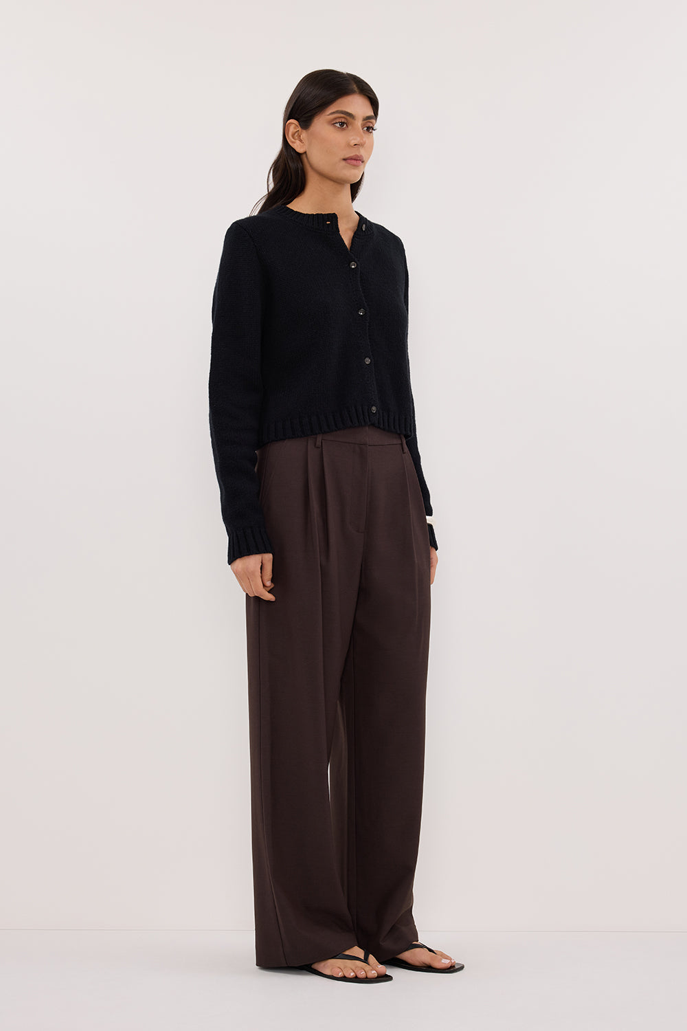 FOSTER BLACK KNIT CARDIGAN Clothing DISSH Boutiques 