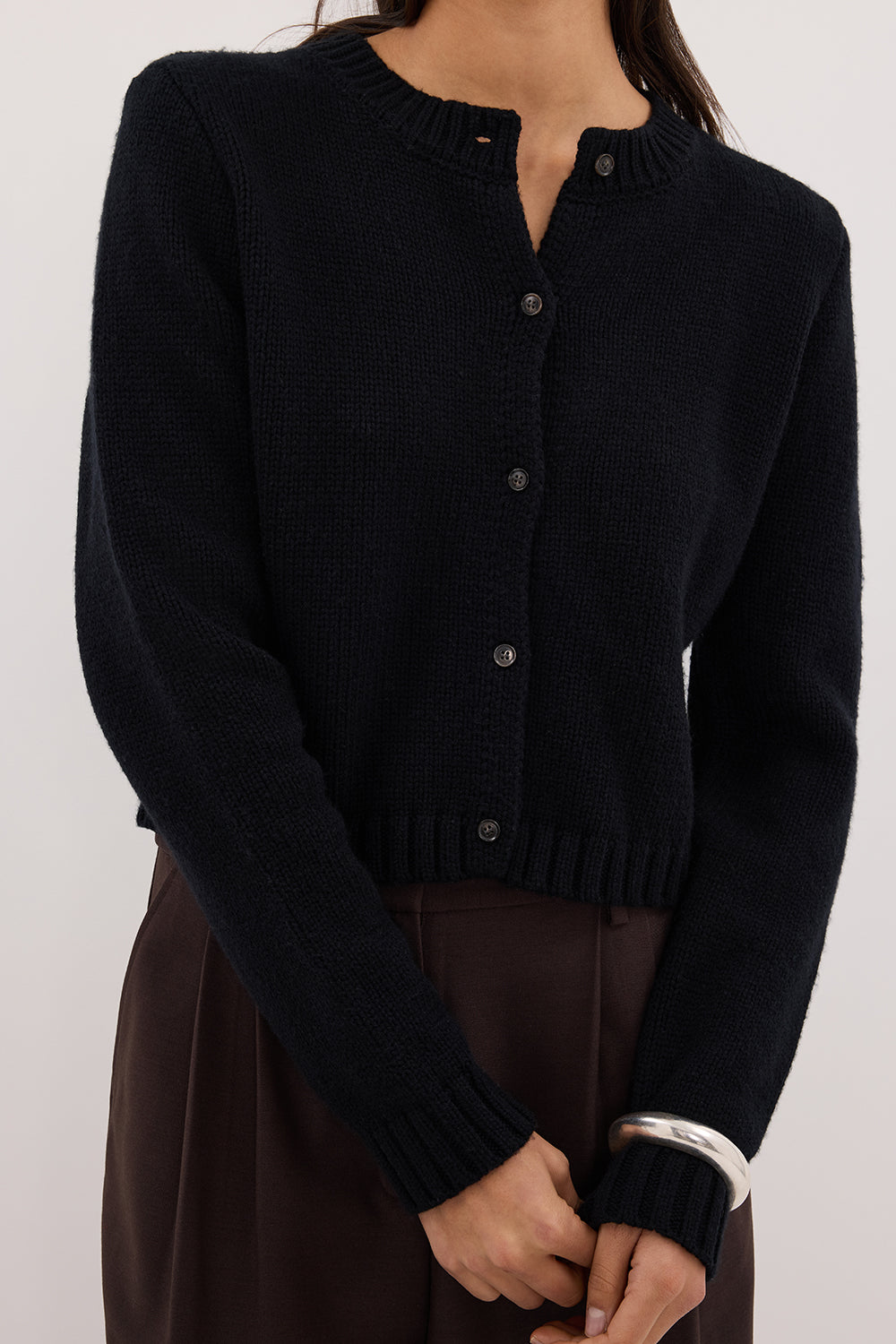 FOSTER BLACK KNIT CARDIGAN Clothing DISSH Boutiques 