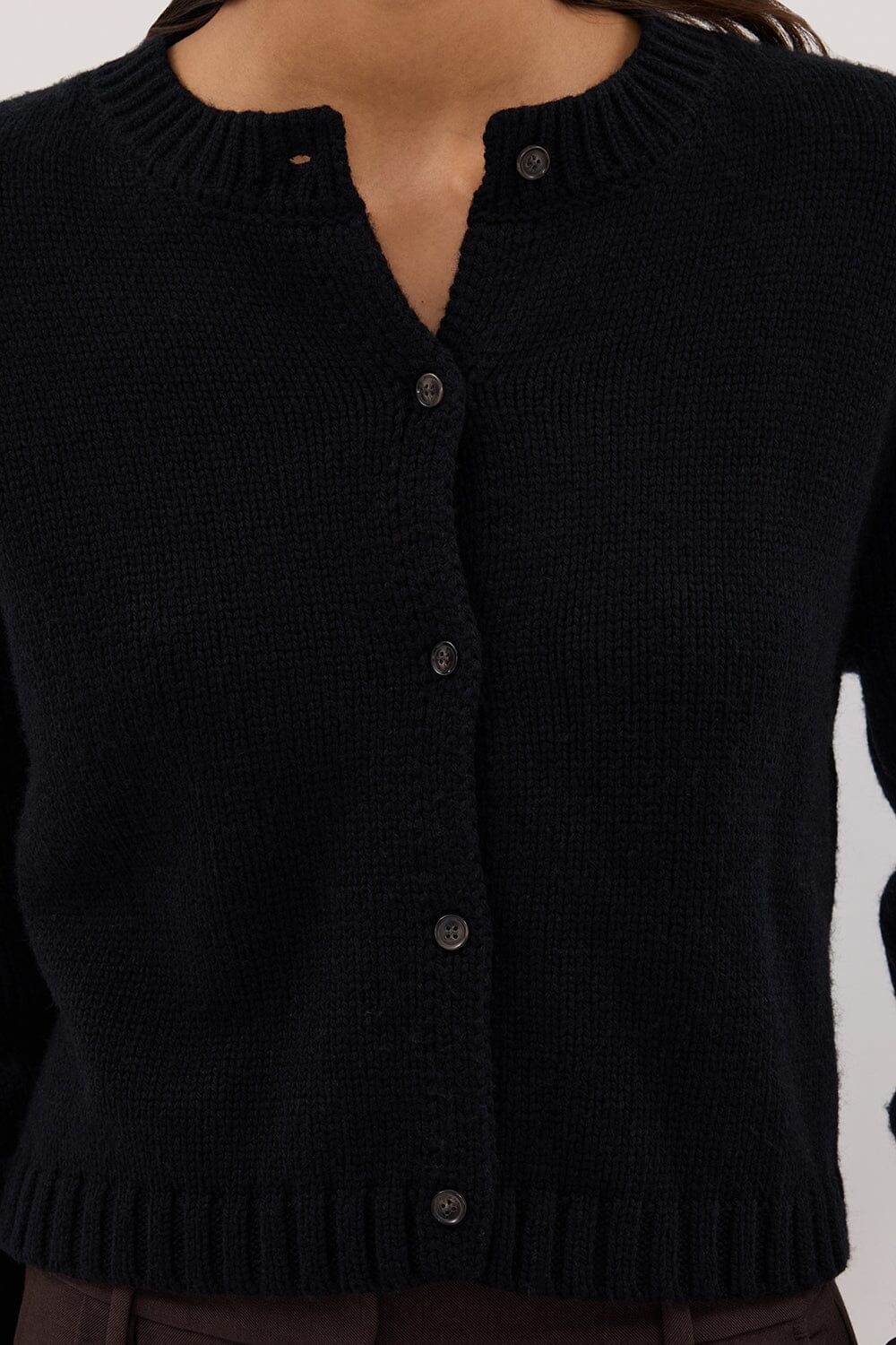 FOSTER BLACK KNIT CARDIGAN Clothing DISSH Boutiques 