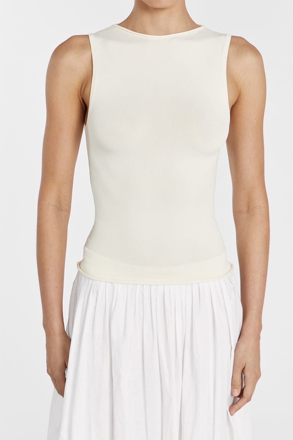 clane DEFORM BOAT NECK YAK KNIT