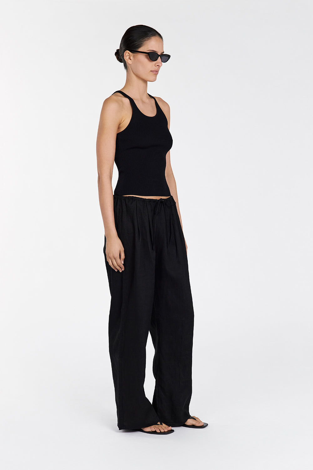  ZION BLACK SCOOP TANK Clothing DISSH Boutiques 
