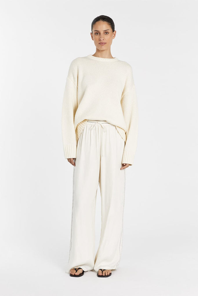 LILAH CREAM LONGLINE KNIT JUMPER | Dissh