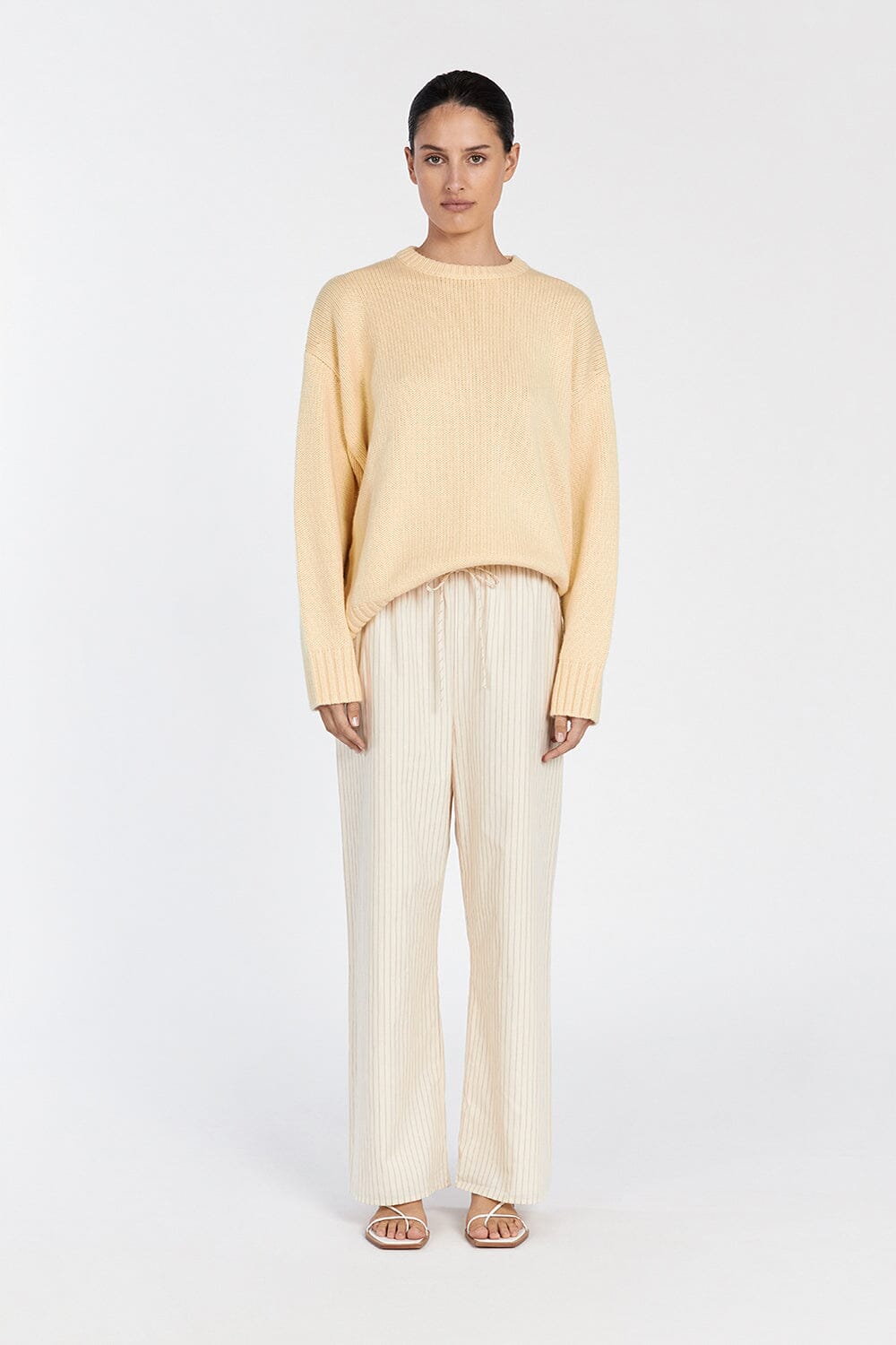 LILAH LEMON LONGLINE KNIT JUMPER Dissh