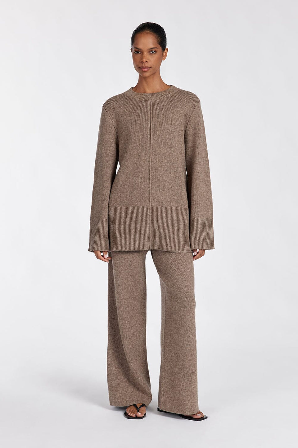 CLEMENCE CHOC MARLE KNIT JUMPER Clothing DISSH Boutiques 