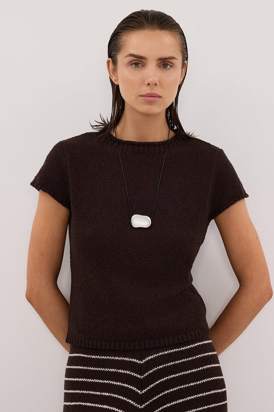 LEO CHOC KNIT TOP Clothing DISSH Boutiques 