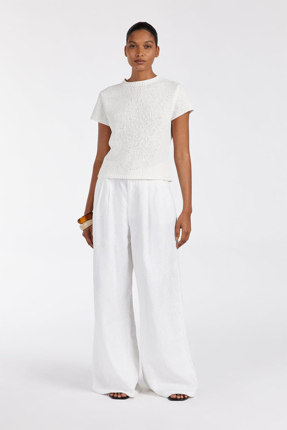 LEO OFF WHITE KNIT TOP Clothing DISSH Boutiques XS OFF WHITE 