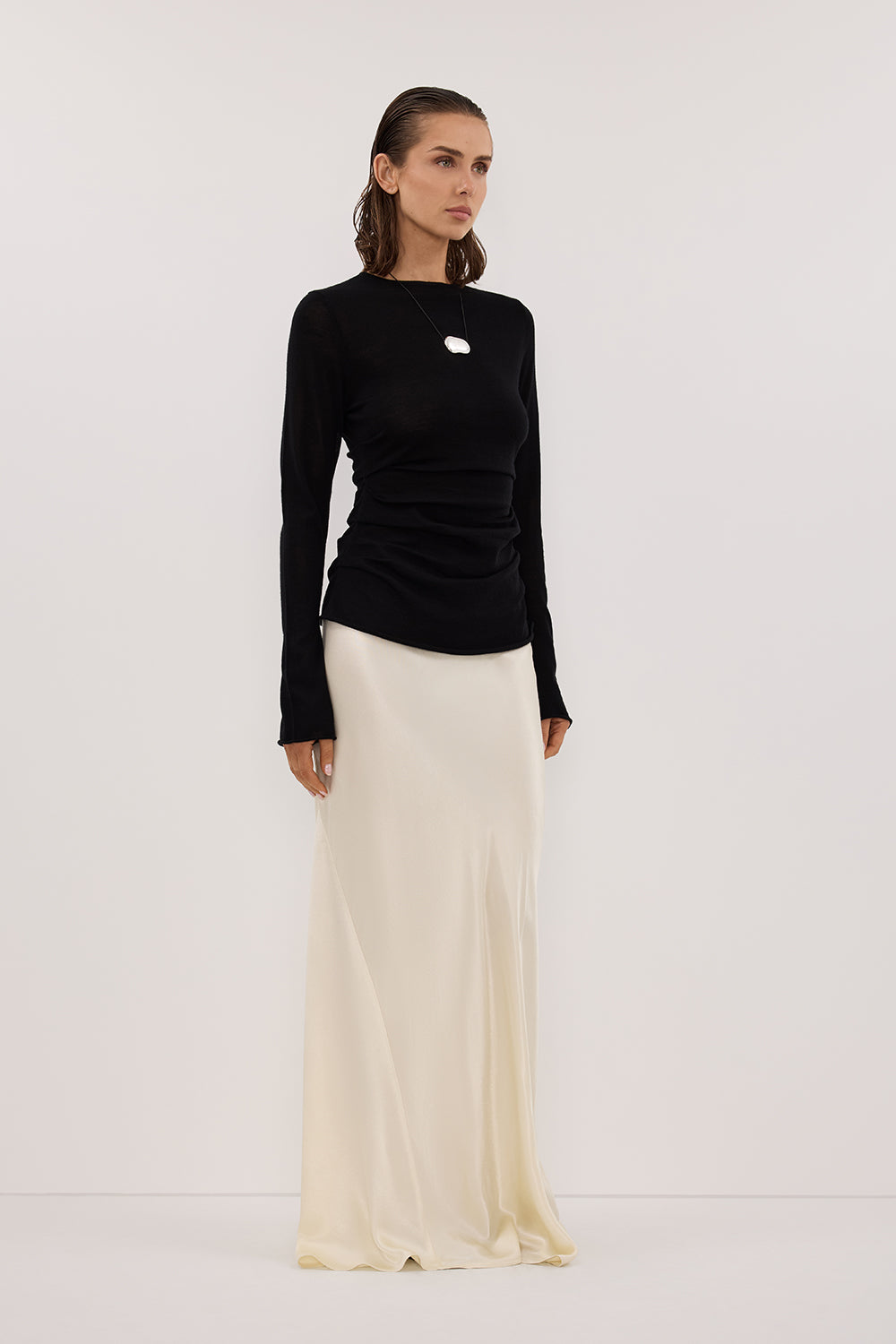 NICO BLACK MERINO KNIT TOP Clothing DISSH Boutiques 