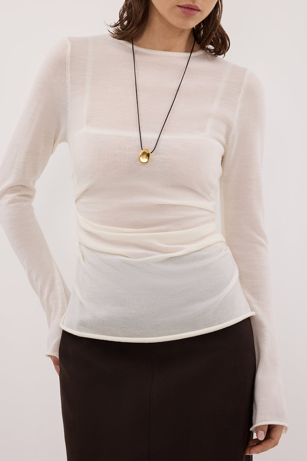 NICO OFF WHITE MERINO KNIT TOP Clothing DISSH Boutiques 