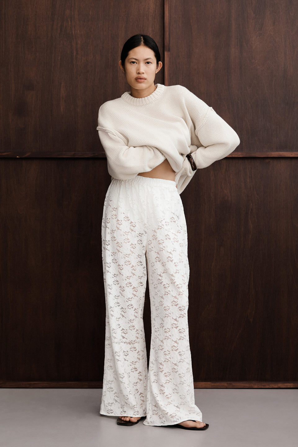 ROY PLASTER LONGLINE KNIT JUMPER Clothing DISSH Boutiques XXS CREAM 