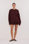 ROY WALNUT LONGLINE KNIT JUMPER