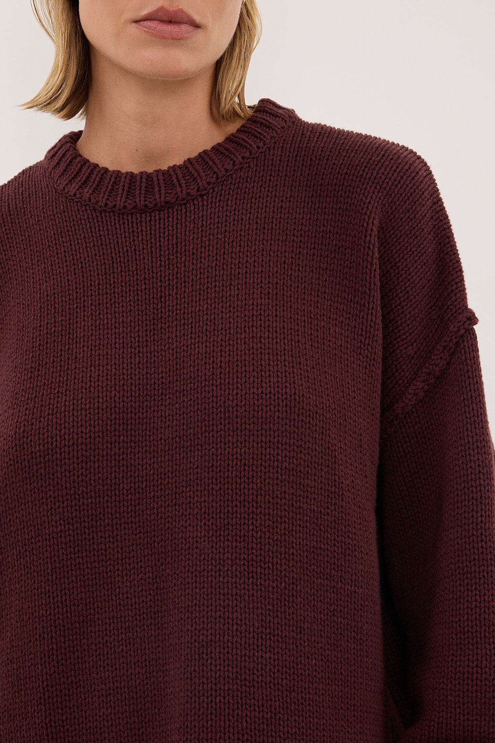 ROY WALNUT LONGLINE KNIT JUMPER Clothing DISSH Boutiques 