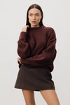 ROY WALNUT OVERSIZED LONGLINE KNIT JUMPER