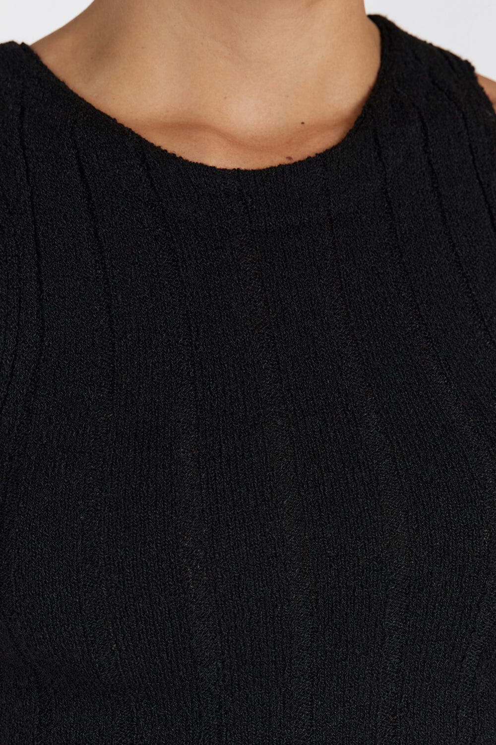 REM BLACK KNIT TOP Clothing DISSH Boutiques 