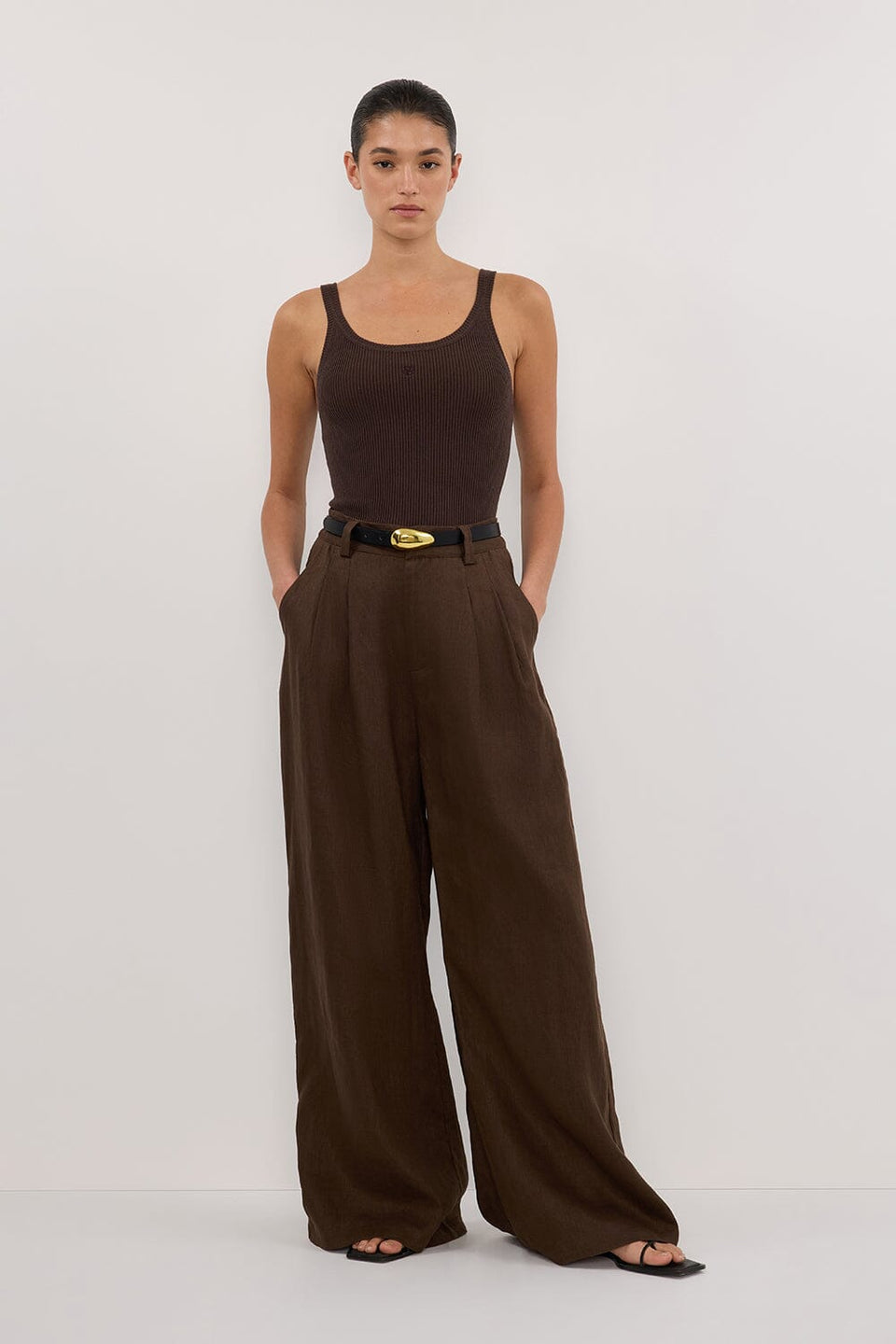 SIGNATURE CHOC SCOOP TANK Clothing DISSH Boutiques XS CHOCOLATE 