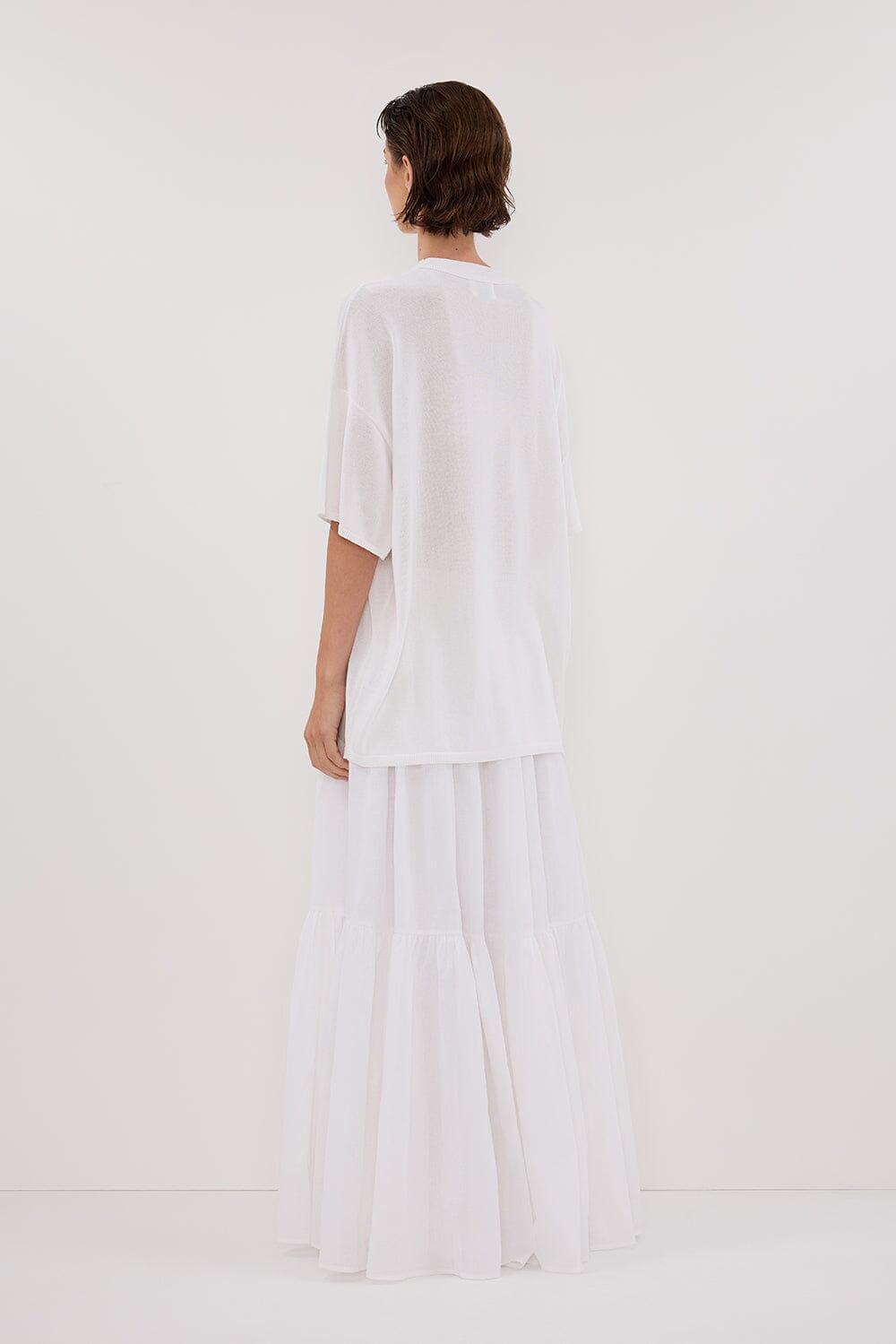 JACKI IVORY OVERSIZED KNIT TEE Clothing DISSH Boutiques 