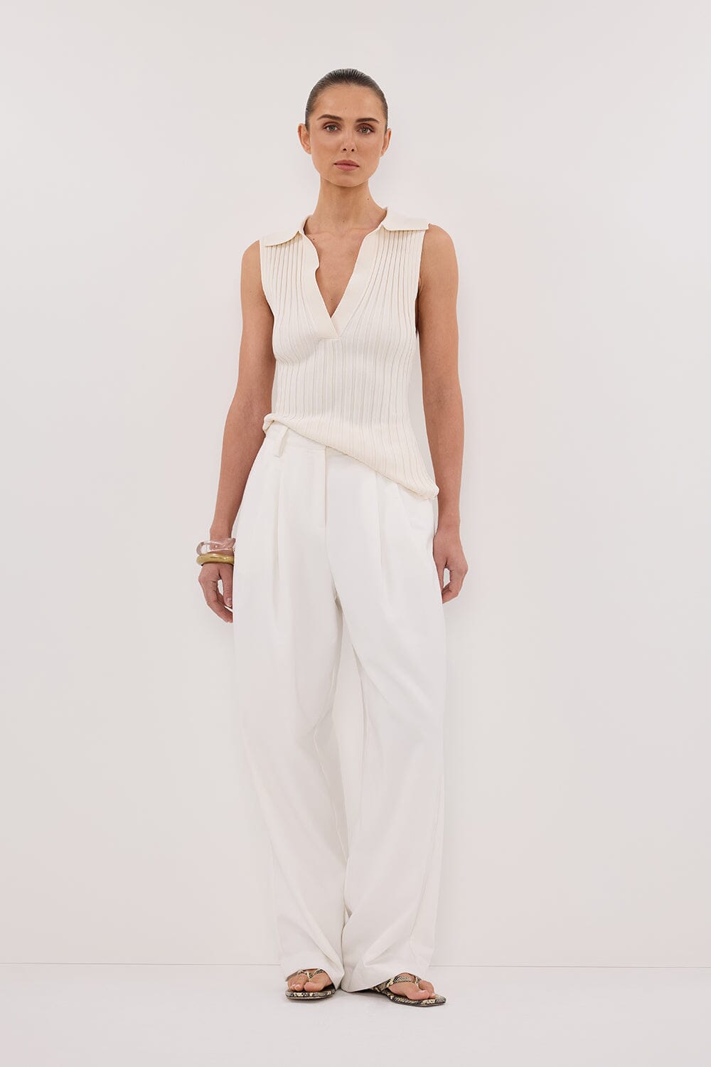HAL PLASTER SLEEVELESS KNIT TOP Clothing DISSH Boutiques XXS PLASTER 