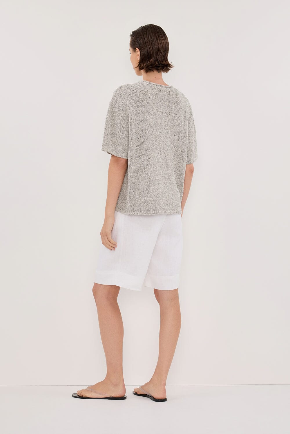 ERIN SILVER MARLE BOXY KNIT TEE Clothing DISSH Boutiques 