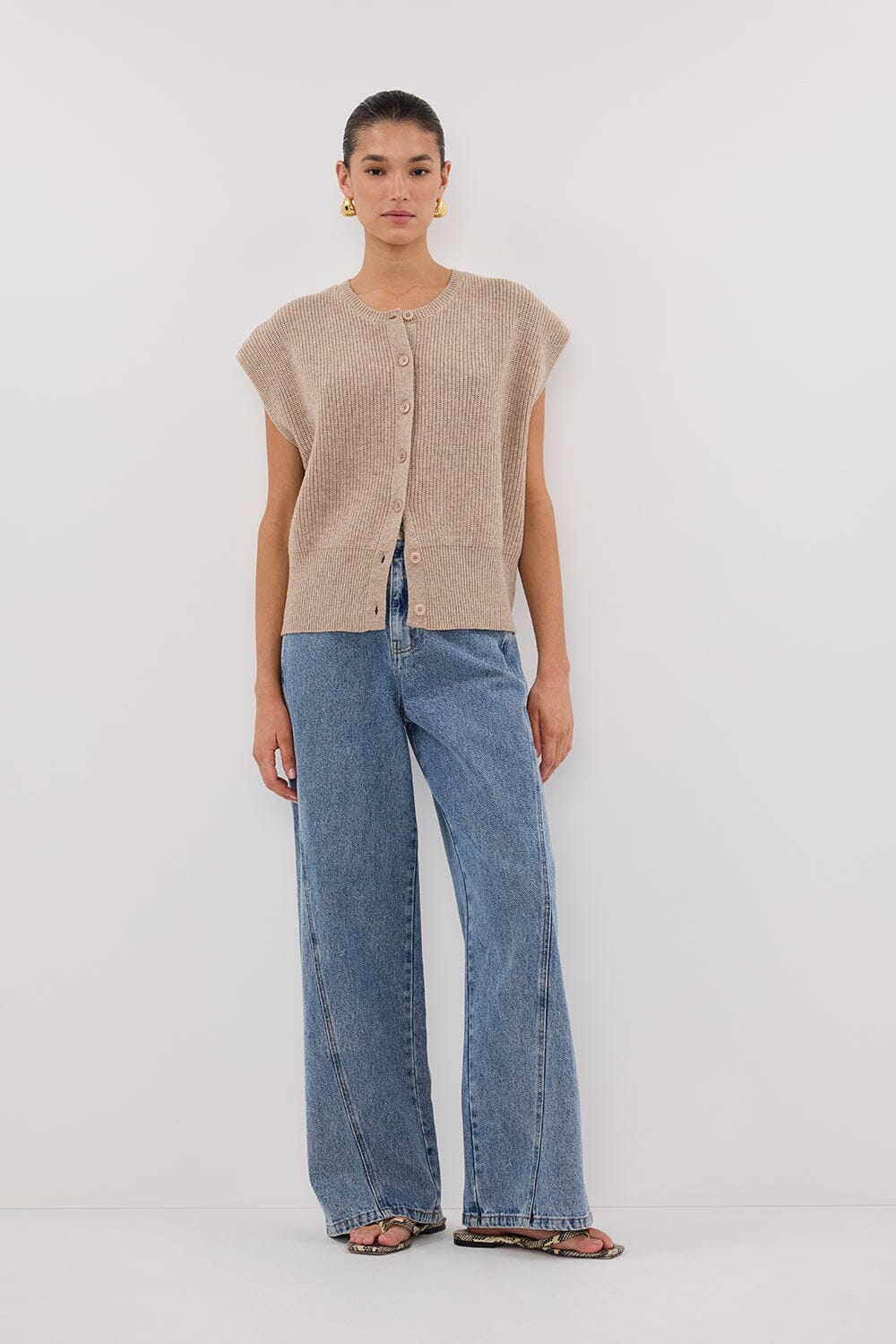 KATE OAT MARLE KNIT VEST Clothing DISSH Boutiques 