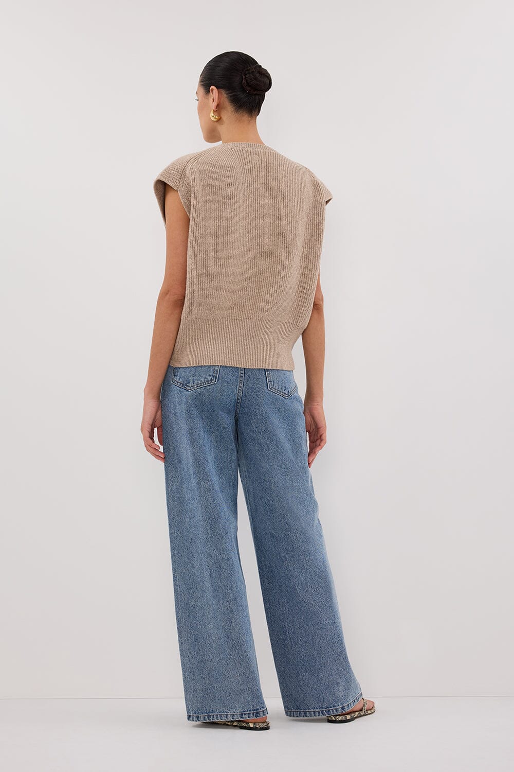 KATE OAT MARLE KNIT VEST Clothing DISSH Boutiques 