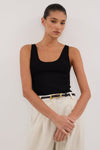 TROY BLACK KNIT TANK