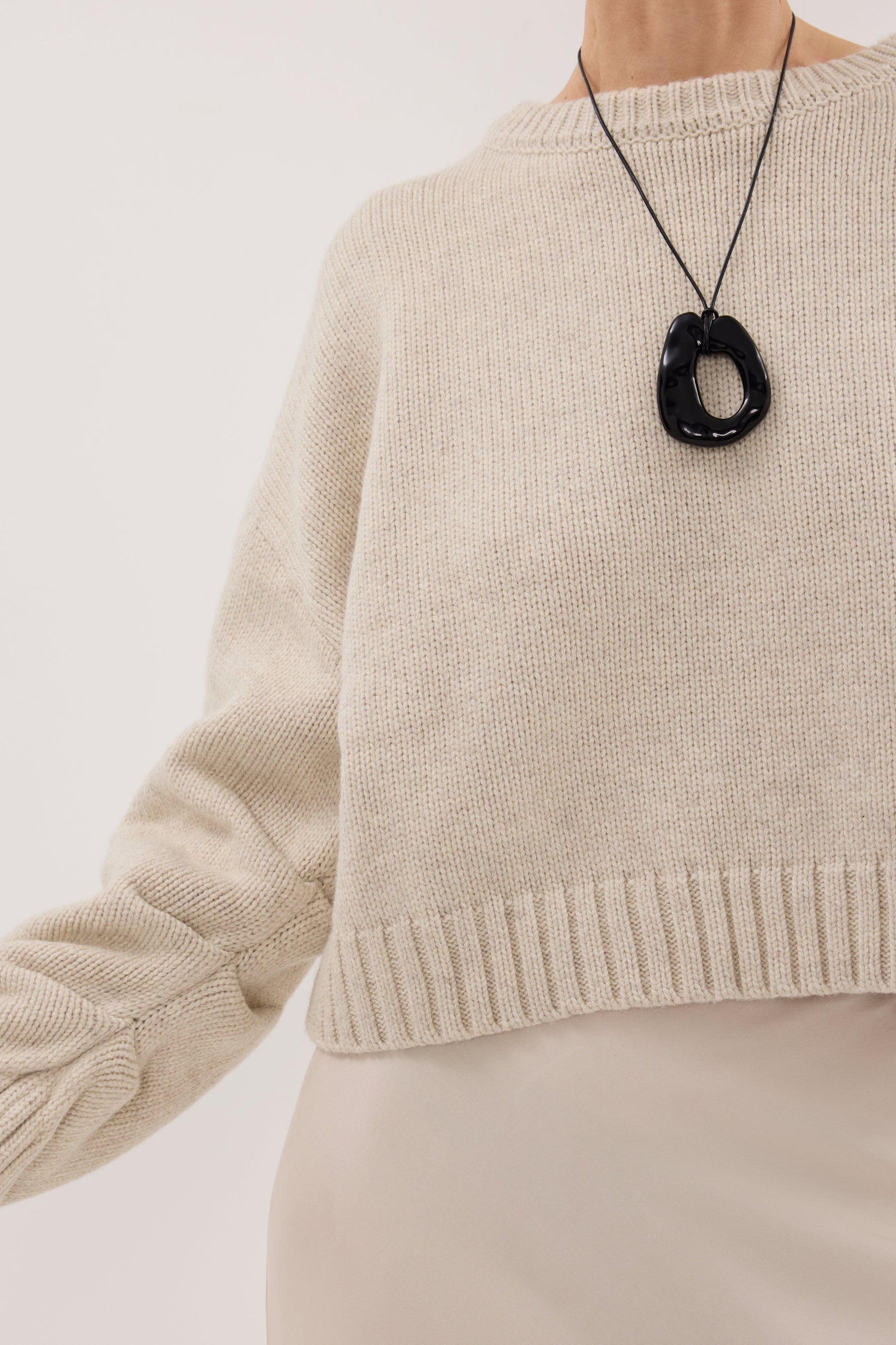 AMY CHALK CREW NECK KNIT JUMPER Clothing DISSH Boutiques 