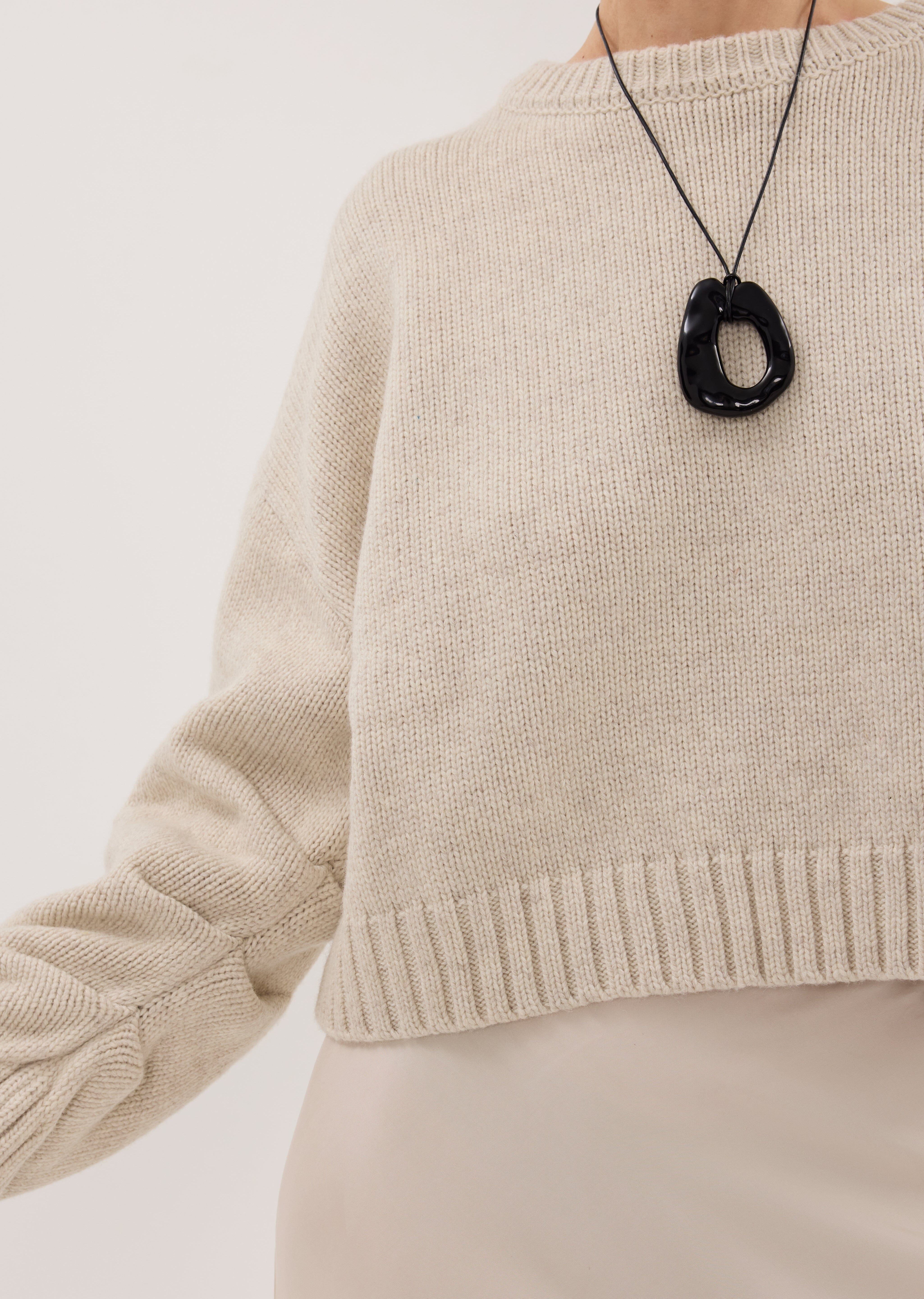 AMY CHALK CREW NECK KNIT JUMPER Clothing DISSH Boutiques 