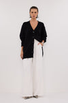 ZOE BLACK LONGLINE CARDIGAN