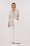 ZOE CHALK LONGLINE CARDIGAN