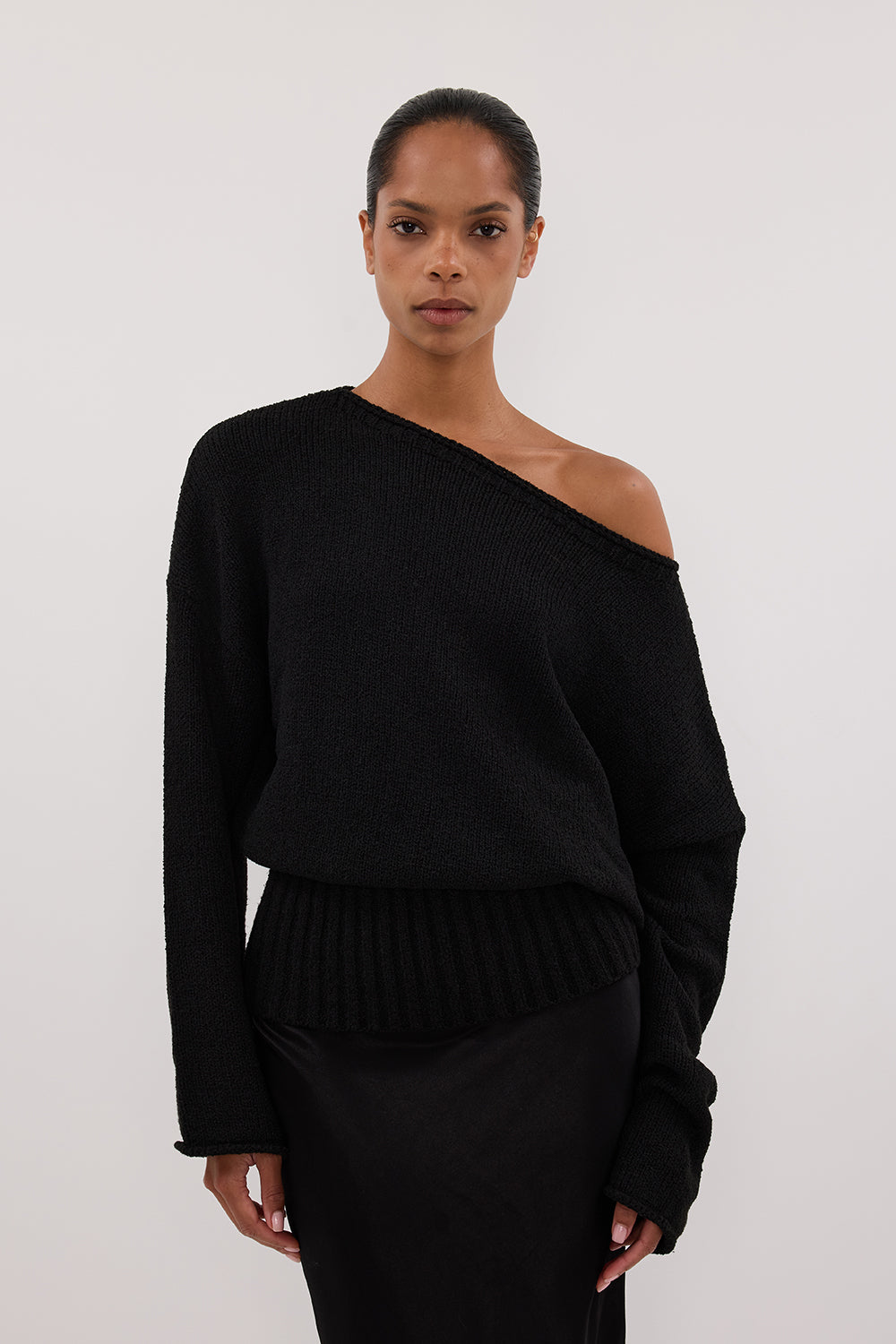 JULES BLACK LONG SLEEVE KNIT TOP ? Clothing DISSH Boutiques 