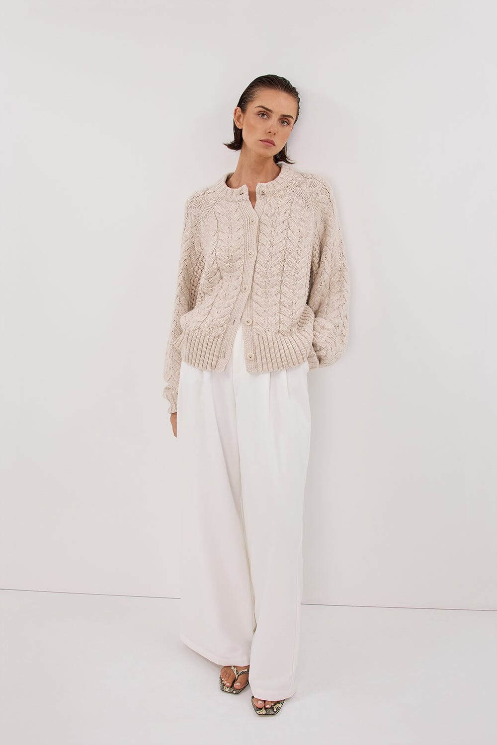 TOM CHALK CABLE KNIT CARDIGAN Clothing DISSH Boutiques 