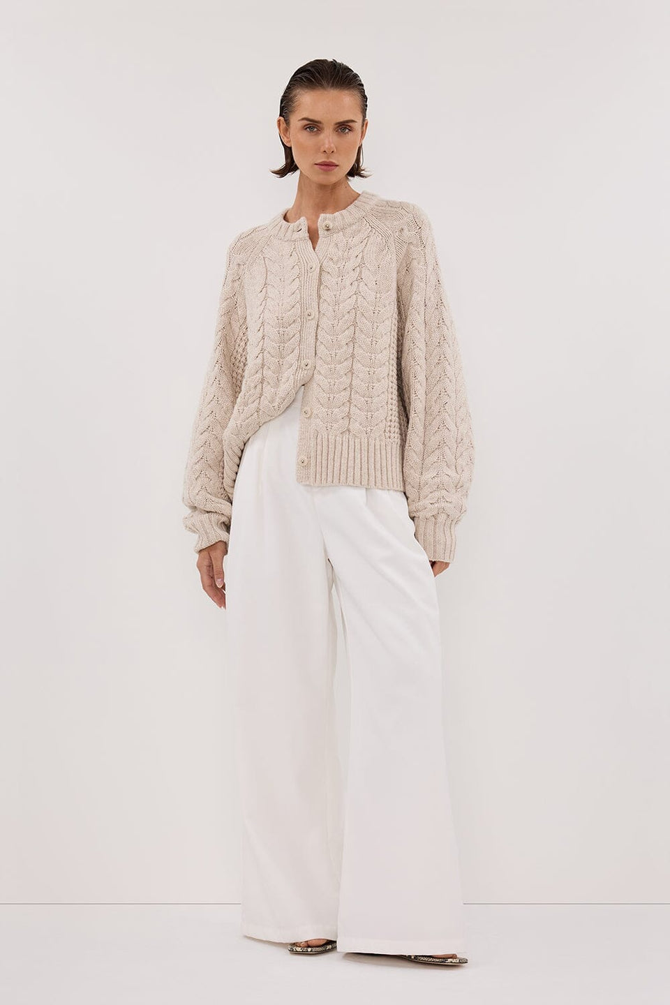 TOM CHALK CABLE KNIT CARDIGAN Clothing DISSH Boutiques 