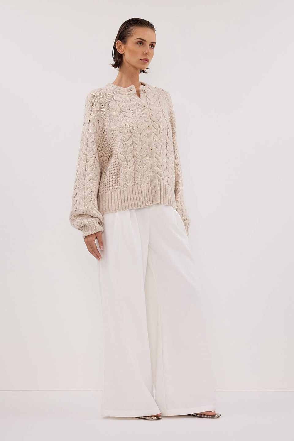 TOM CHALK CABLE KNIT CARDIGAN Clothing DISSH Boutiques 