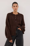TOM CHOC CABLE KNIT CARDIGAN