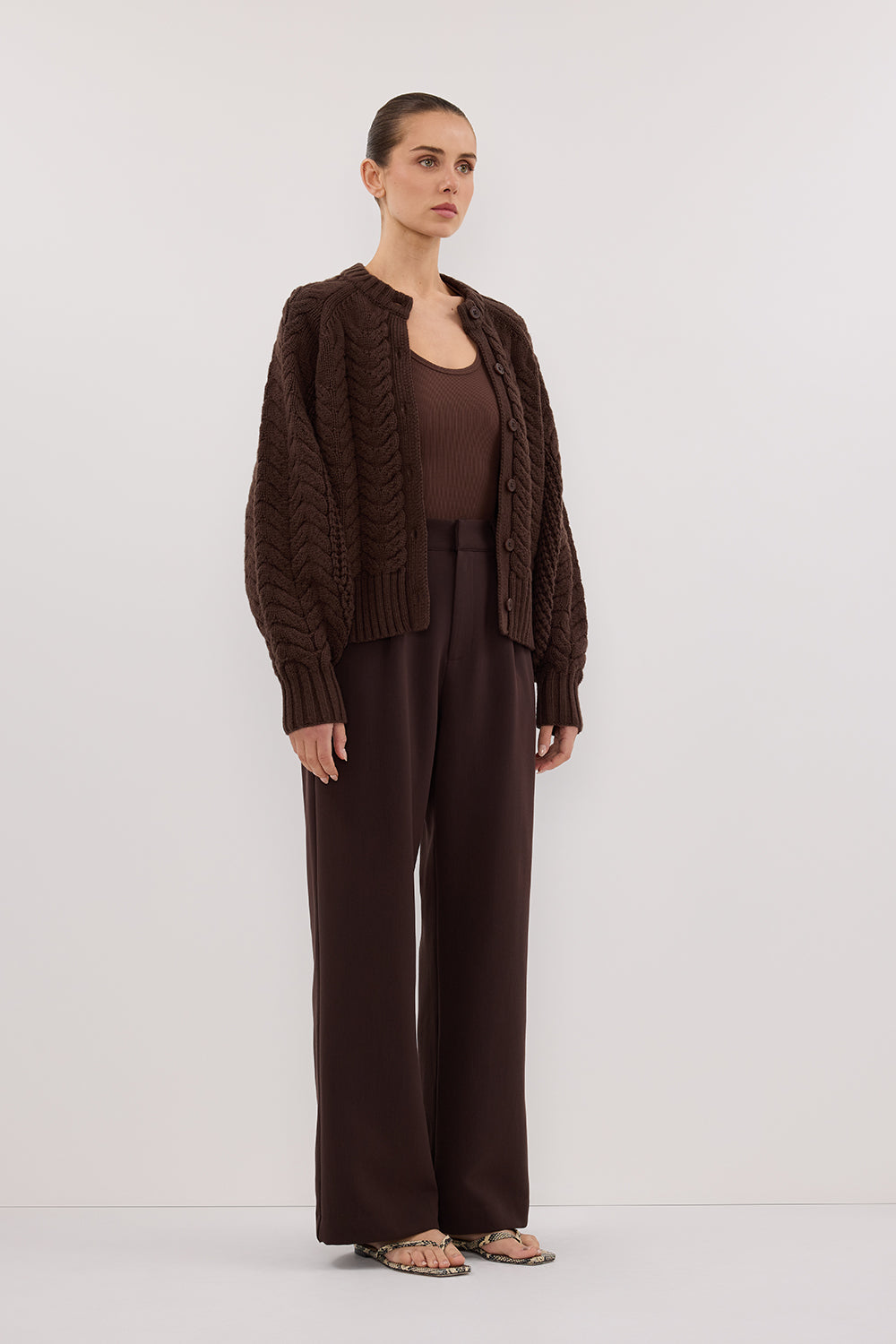 TOM CHOC CABLE KNIT CARDIGAN - PRE ORDER Clothing DISSH Boutiques 