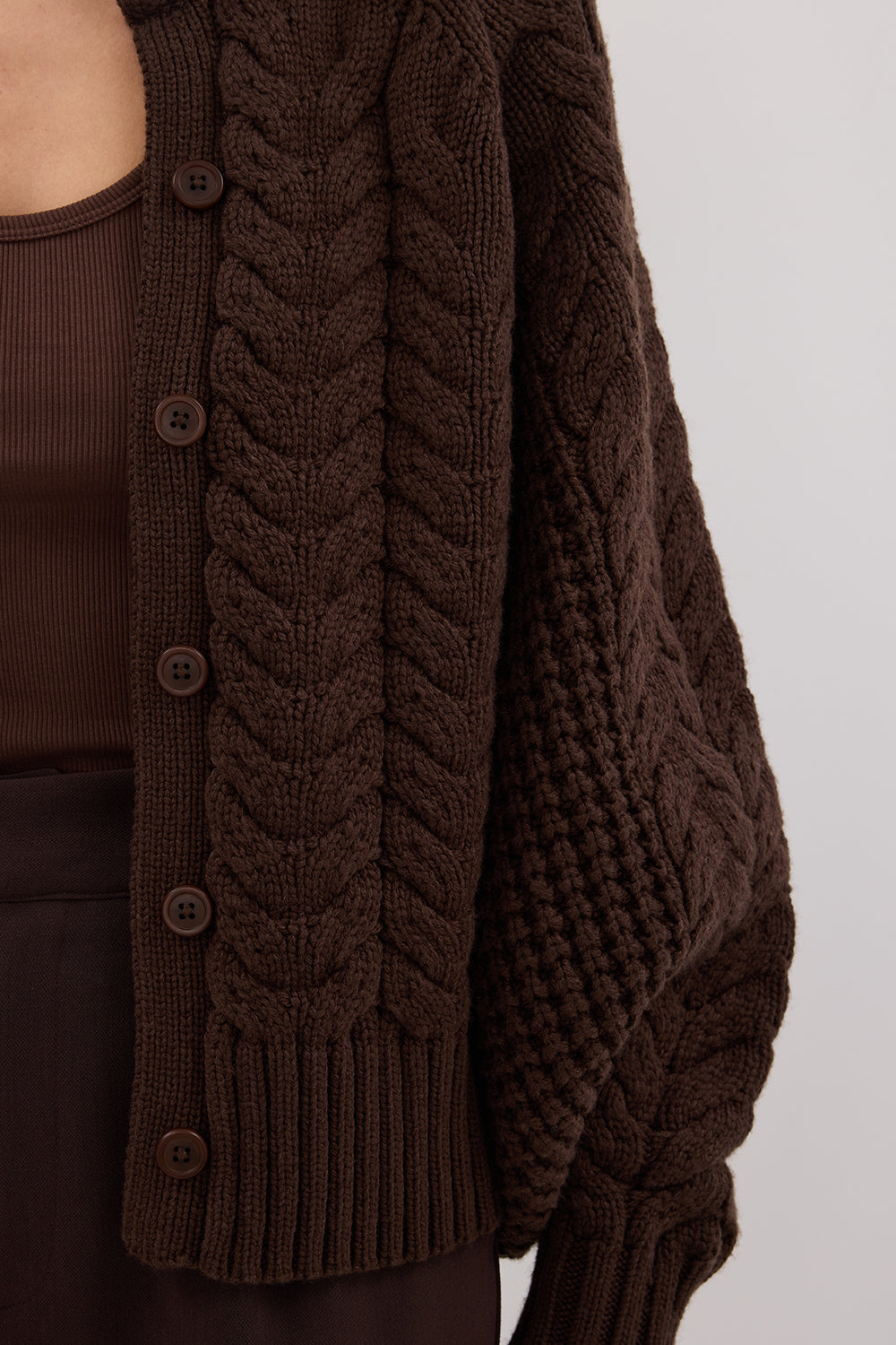TOM CHOC CABLE KNIT CARDIGAN - PRE ORDER Clothing DISSH Boutiques 
