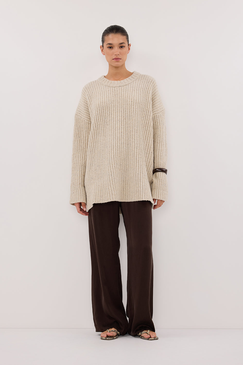INDIA CREAM MARLE KNIT JUMPER Clothing DISSH Boutiques XXS CREAM 