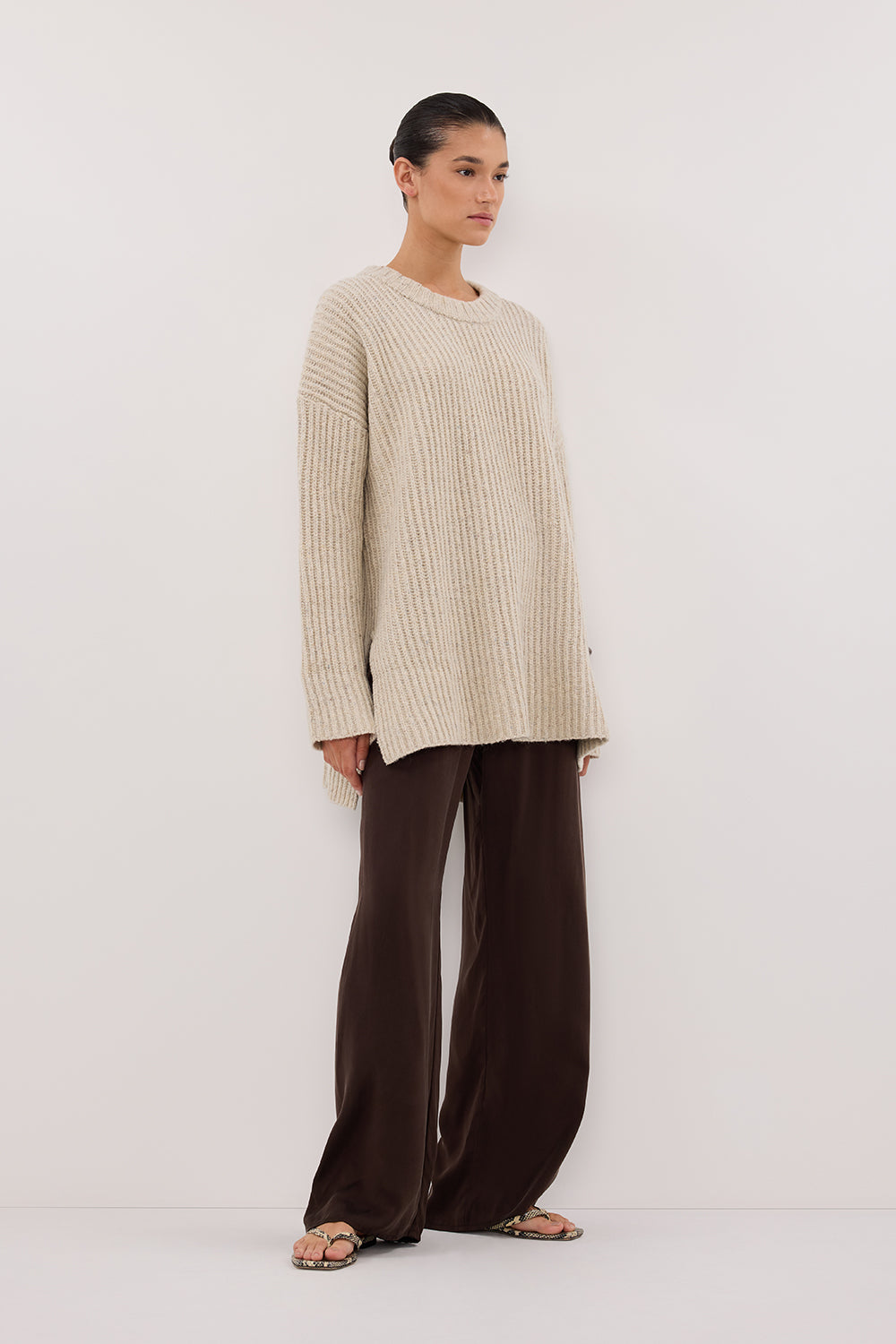 INDIA CREAM MARLE KNIT JUMPER Clothing DISSH Boutiques 