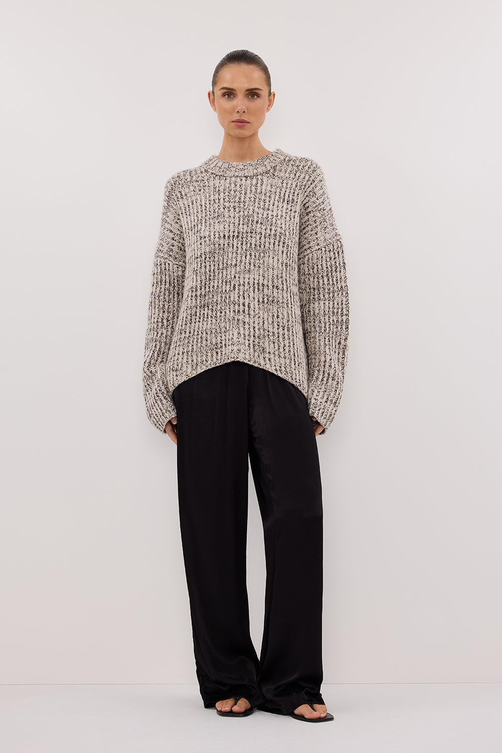MARLEY IVORY CHOC SPECKLE JUMPER