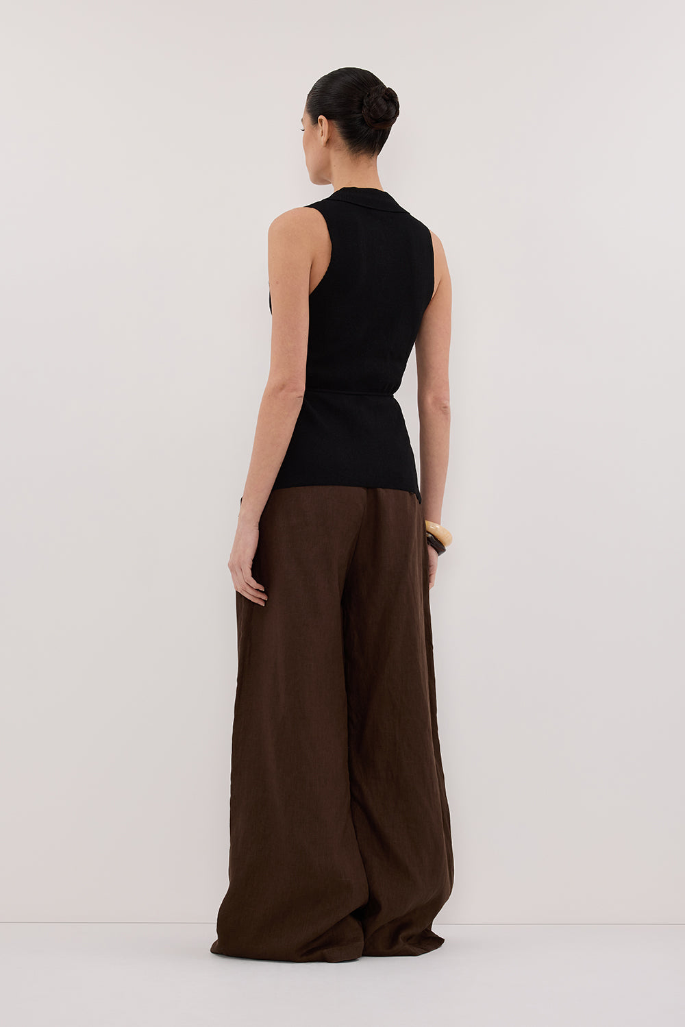 PAULA BLACK WRAP KNIT TOP Clothing DISSH Boutiques 