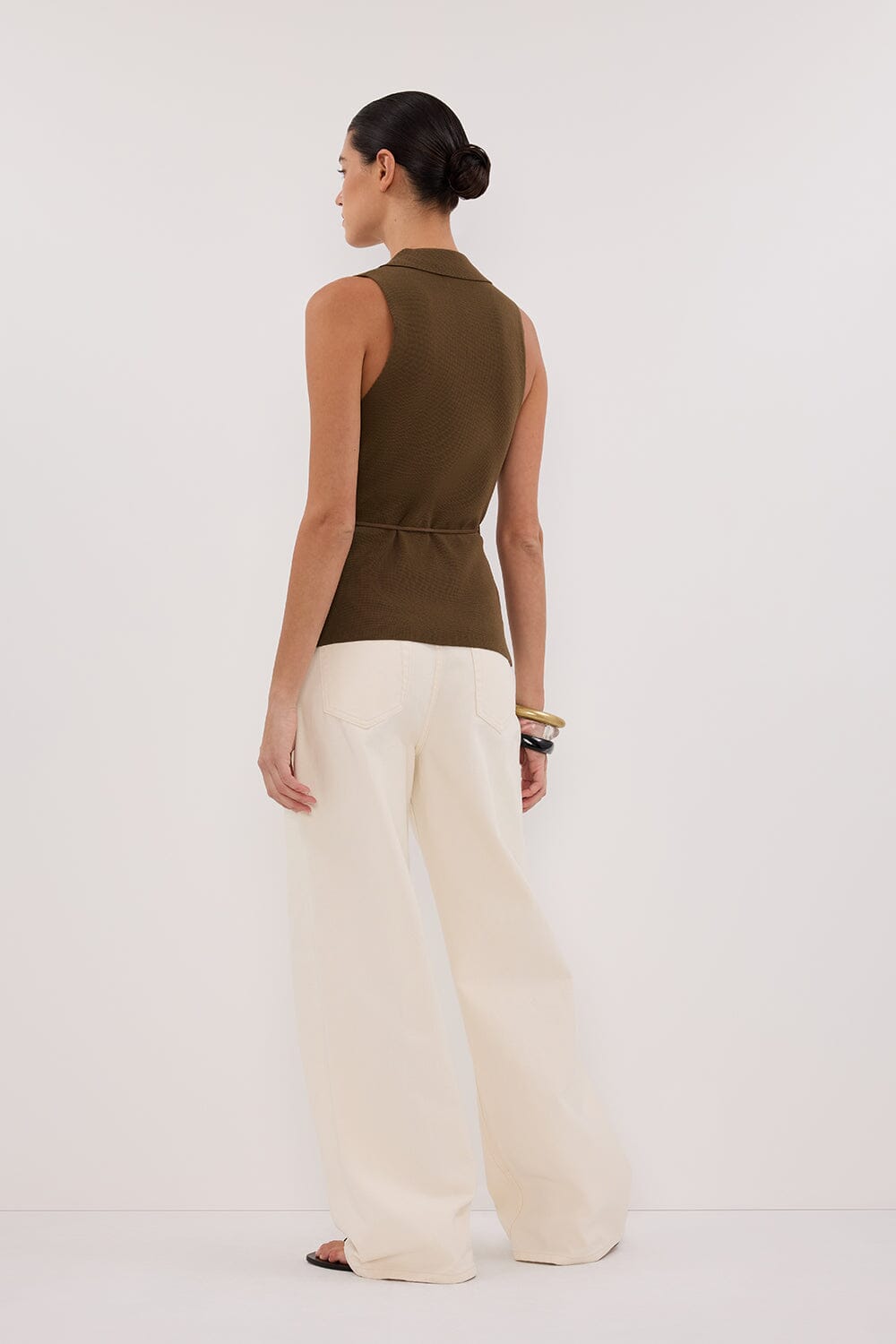 PAULA OLIVE WRAP KNIT TOP Clothing DISSH Boutiques 