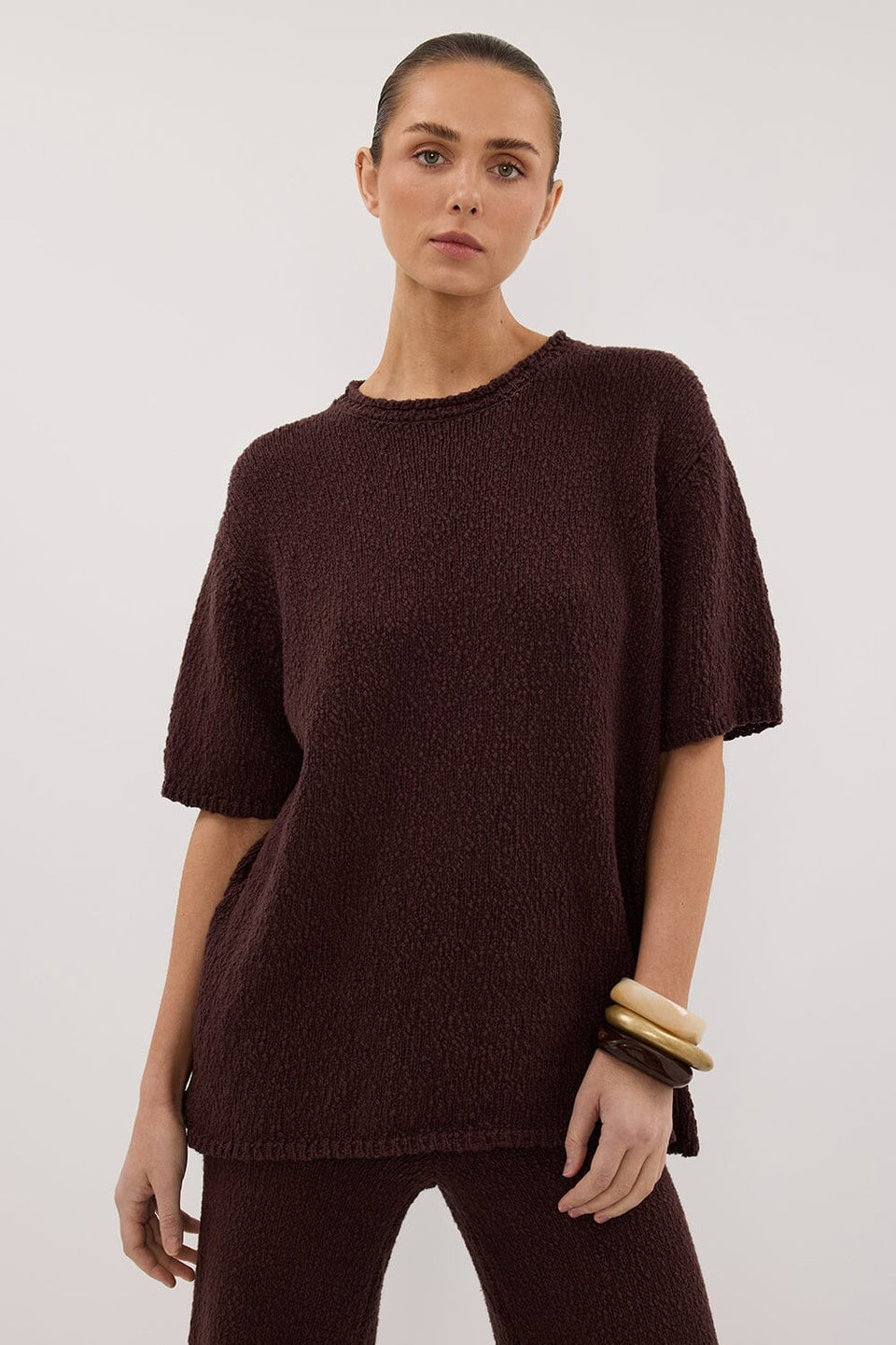 SUE CHOC OVERSIZED KNIT TEE Clothing DISSH Boutiques 