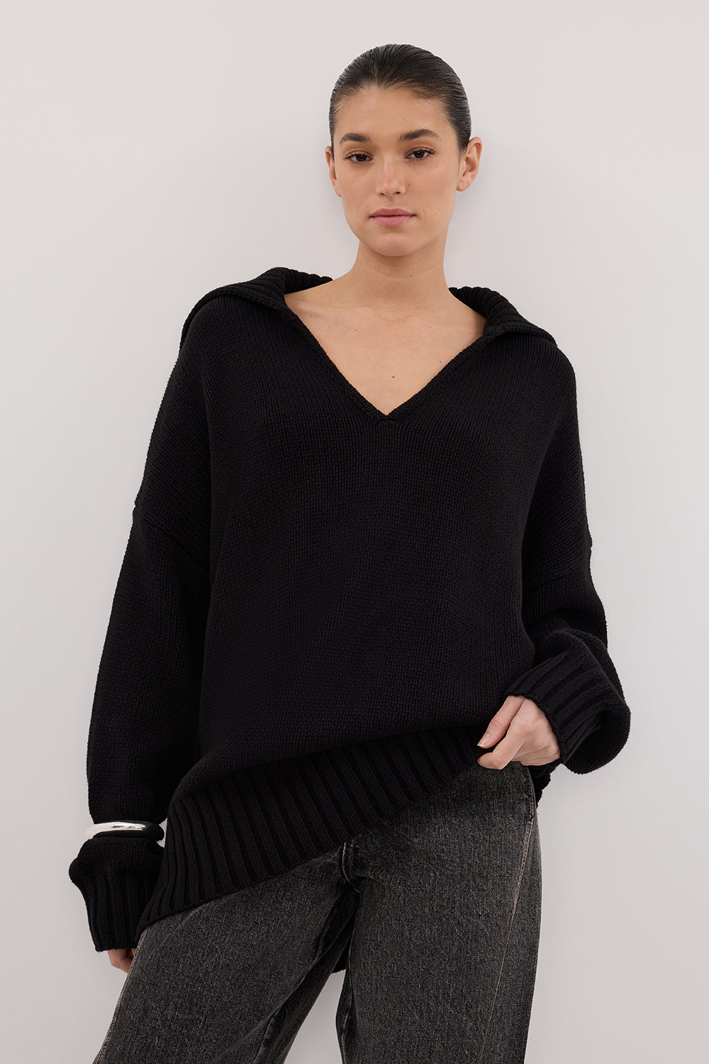 FRANKIE BLACK SAILOR JUMPER Clothing DISSH Boutiques 