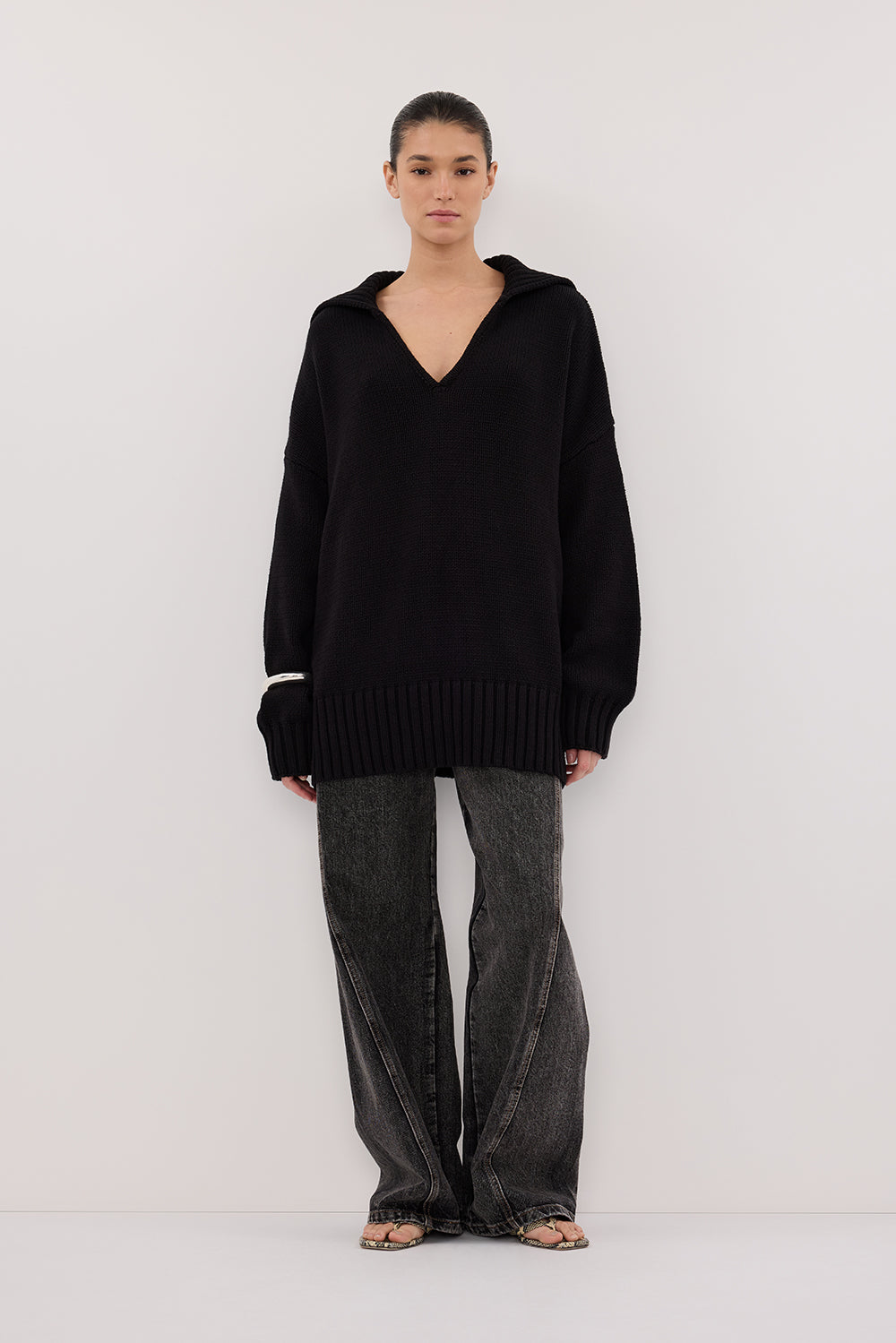 FRANKIE BLACK SAILOR JUMPER Clothing DISSH Boutiques 